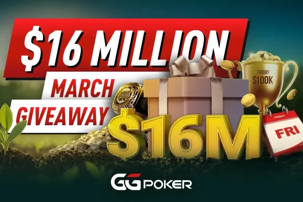 GGPoker: Мартовский розыгрыш на $16M – Дропы билетов WSOP, пятничный лидерборд на $100K и денежные награды