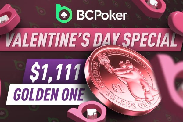 Бесплатный вход на специальное предложение BCPoker ко Дню святого Валентина $1,111 Golden One