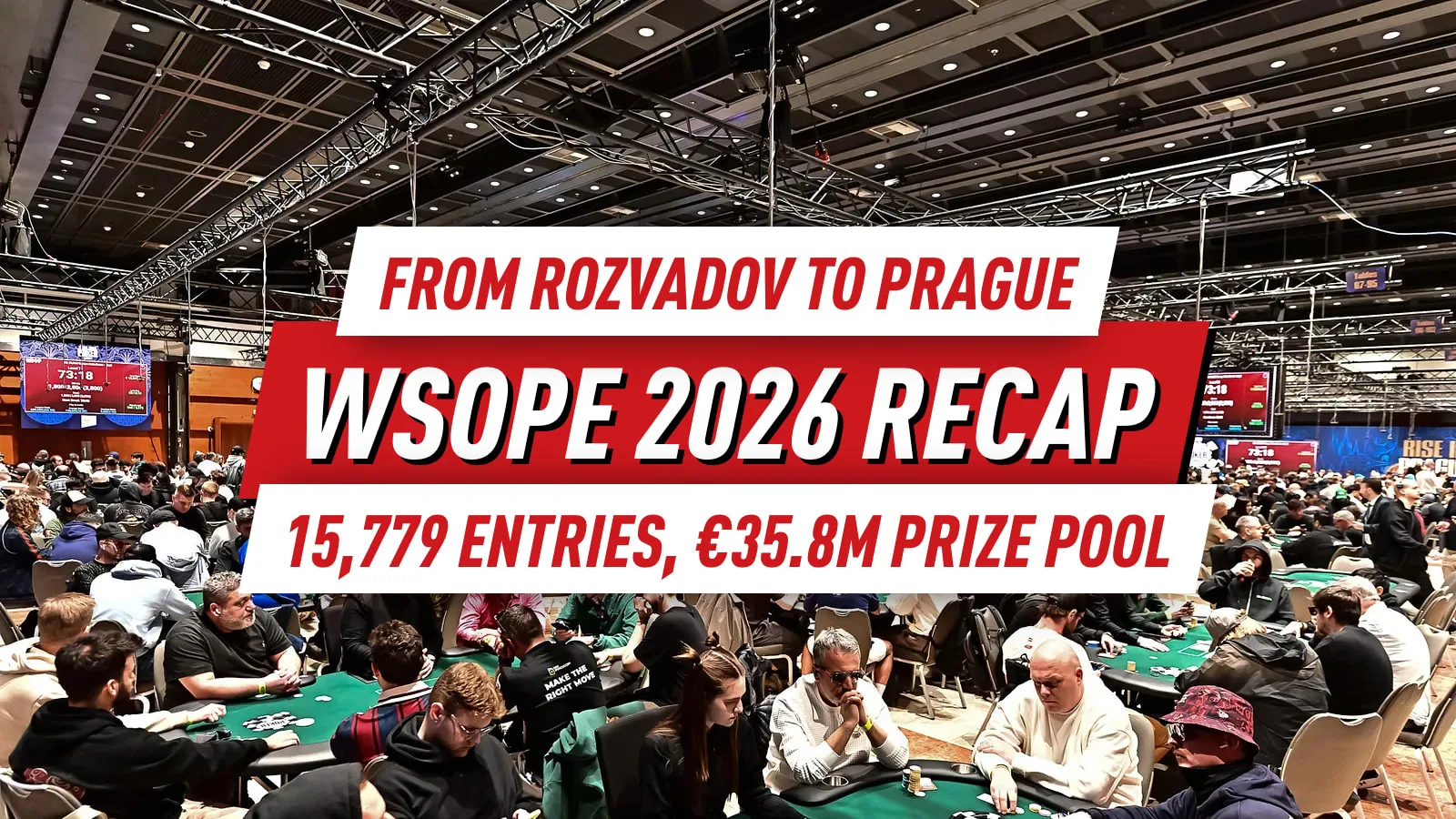 Прага устанавливает новый рекорд WSOPE с призовым фондом в €35,8 млн и 15 779 входами