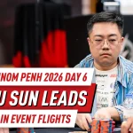 Зею Сунь доминирует во флайтах Main Event, Герритс сохраняет POS, победители сайд-ивентов 6-го дня.