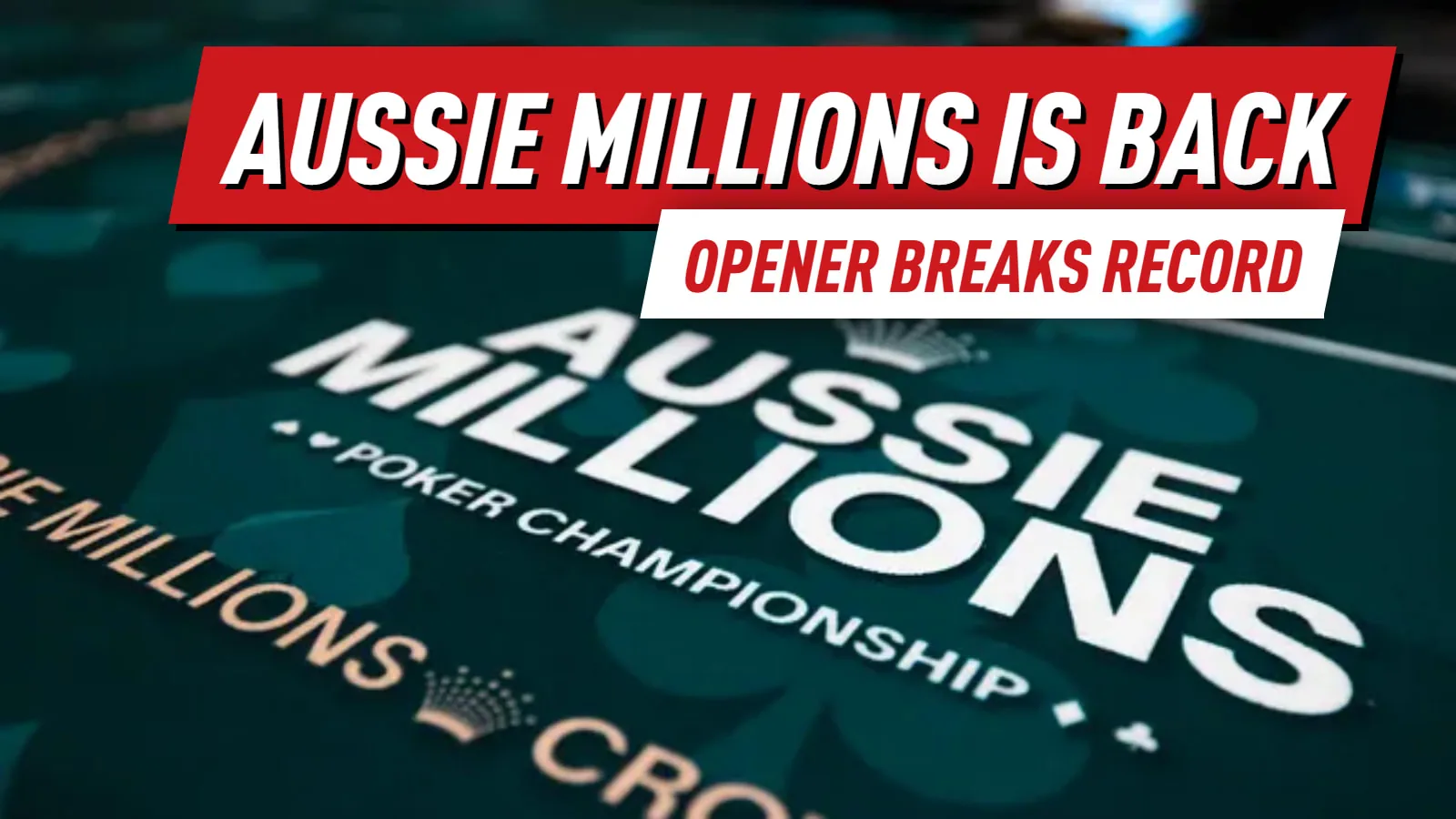 Открытие Aussie Millions бьет рекорды, когда 2 144 входа заполнили Crown Melbourne