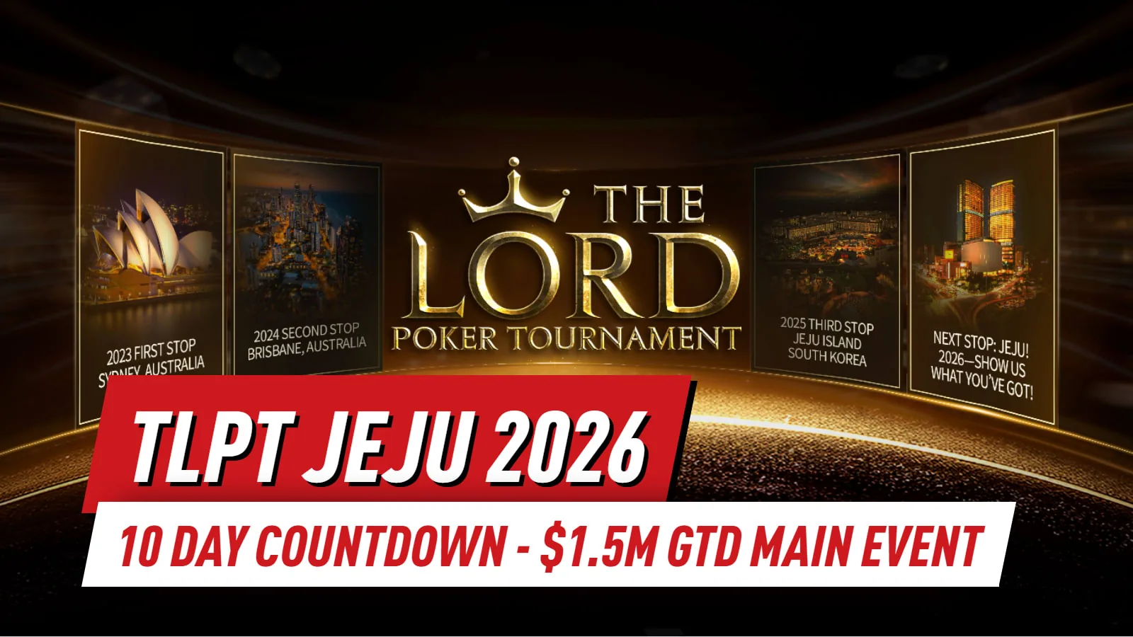TLPT Jeju 2026 начнется через 10 дней с главным событием на $1,5 млн