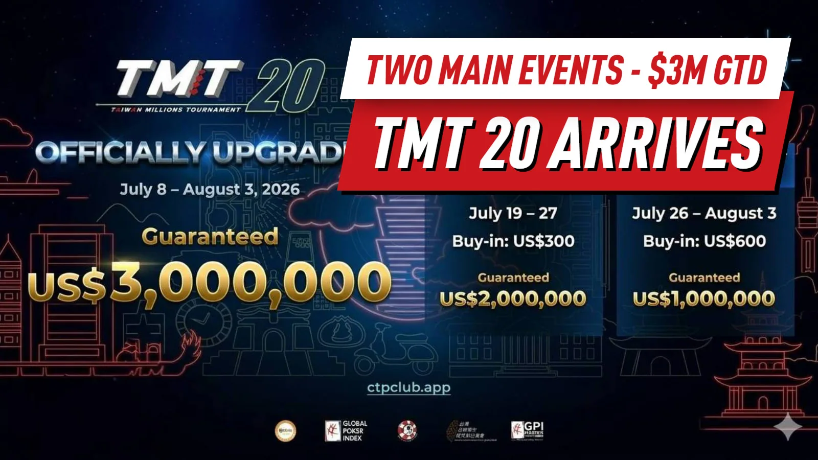 TMT20 вступает в новую эру с двумя главными событиями и гарантированным призовым фондом в 3 миллиона долларов США