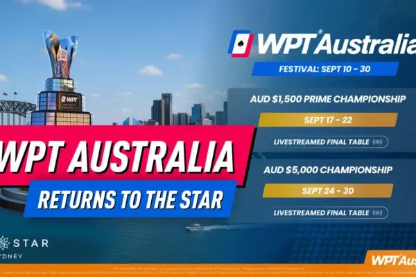 WPT Australia возвращается в Сидней с двойным чемпионатом в этом сентябре