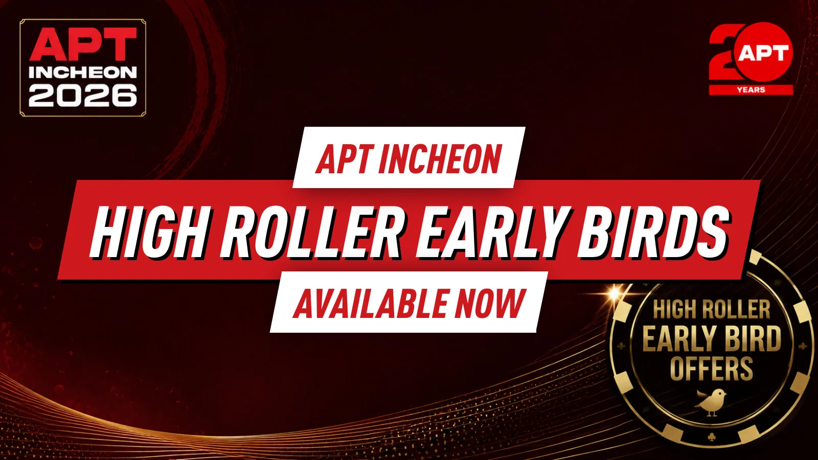 APT Incheon 2026 High Roller Early Bird: Восемь бесплатных ночей в отеле в подарок