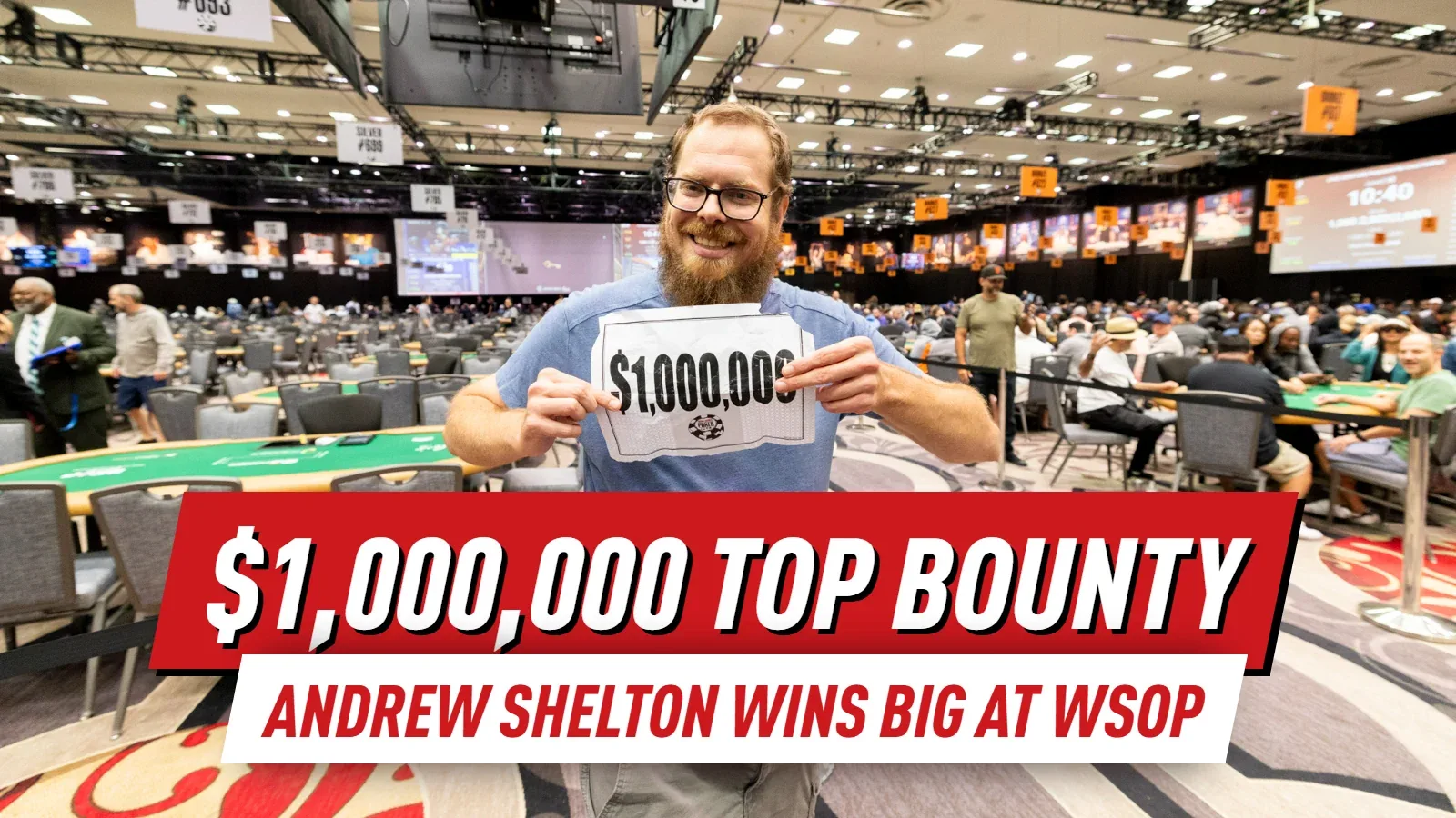 Andrew Shelton выигрывает приз в 1 миллион долларов в WSOP Mini Mystery Millions