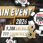 WSOP Main Event 2026 Числа: 9,208 участников и рекордные 111 стран