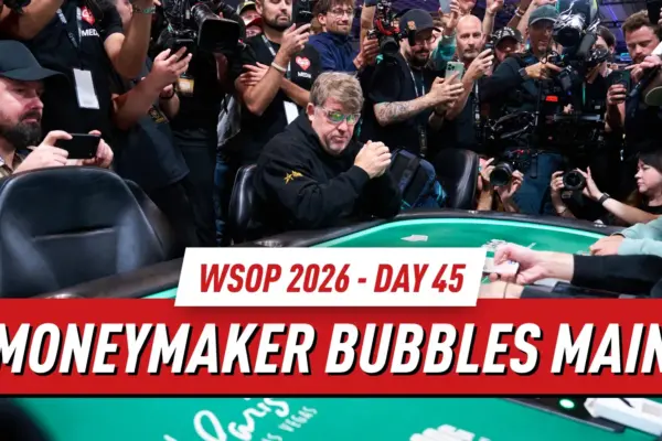 2026 WSOP День 45 Итоги: Резаи лидирует в $50K, когда пузырь основного события лопается