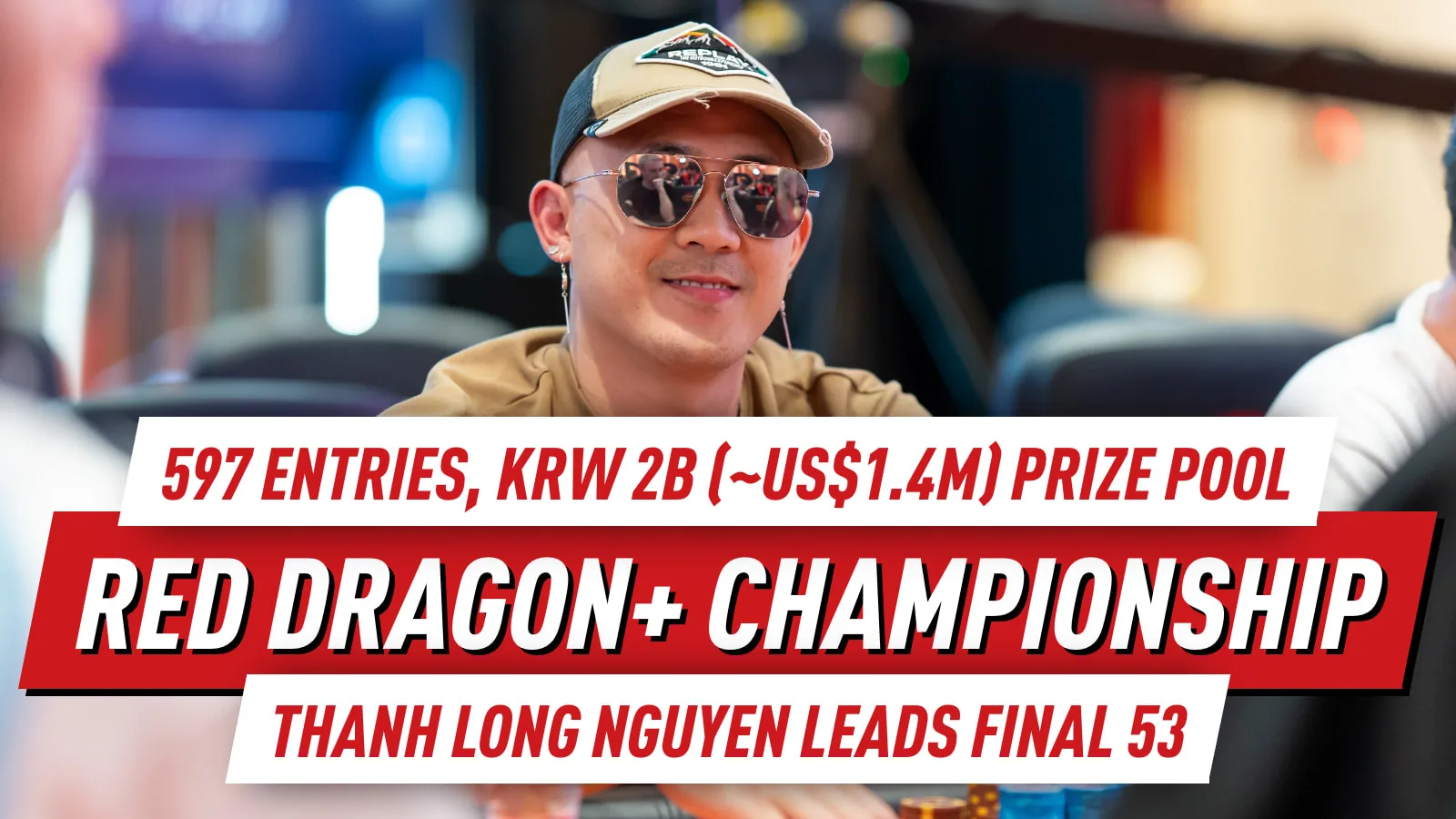 Red Dragon Championship снимает гарантию, осталось 53 игрока; Чжоу завоевывает третий трофей