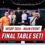 WSOP 2026 Главное событие: Лукас Джумалон лидирует за финальным столом после 8-го дня