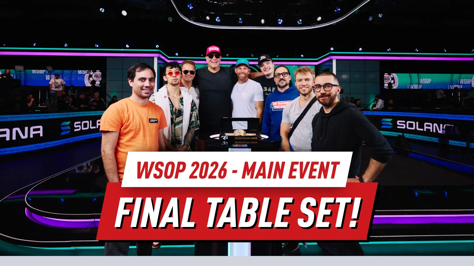 WSOP 2026 Главное событие: Лукас Джумалон лидирует за финальным столом после 8-го дня