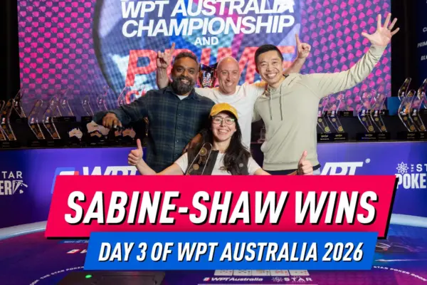 WPT Australia 2026 День 3 Итоги: Даррен Рис возглавляет День 1c, а Тарин Сабин-Шоу выигрывает Triple Temptation