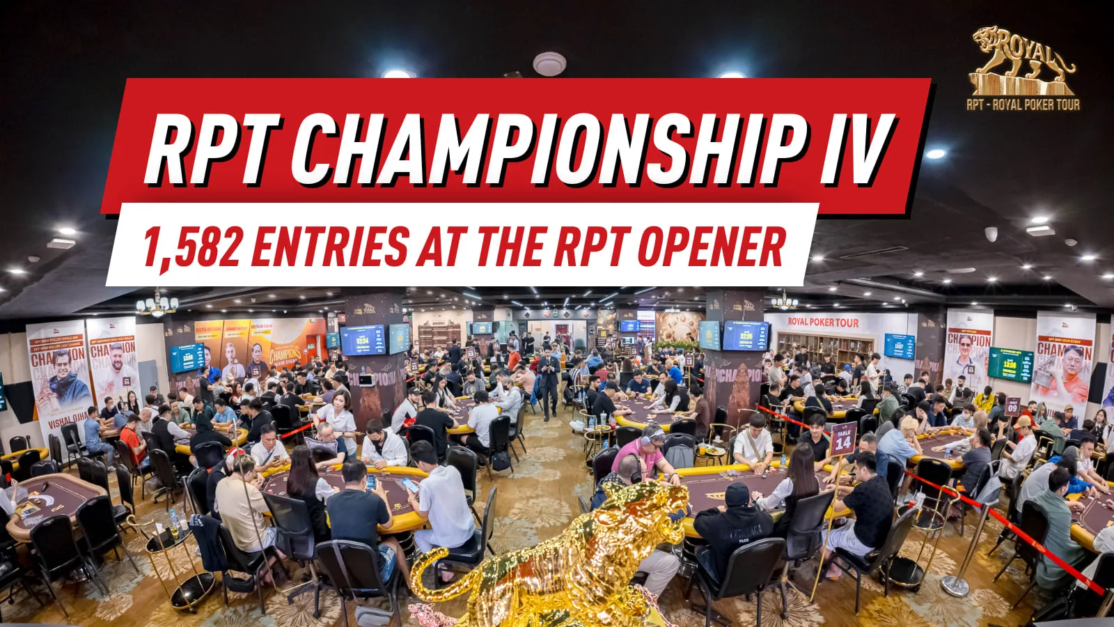 RPT Opener Собирает 1,582 Участника, в то время как RPT High Roller Устанавливает Рекорд Поля, Новый Live Трекер Дебютирует на RPT Championship IV